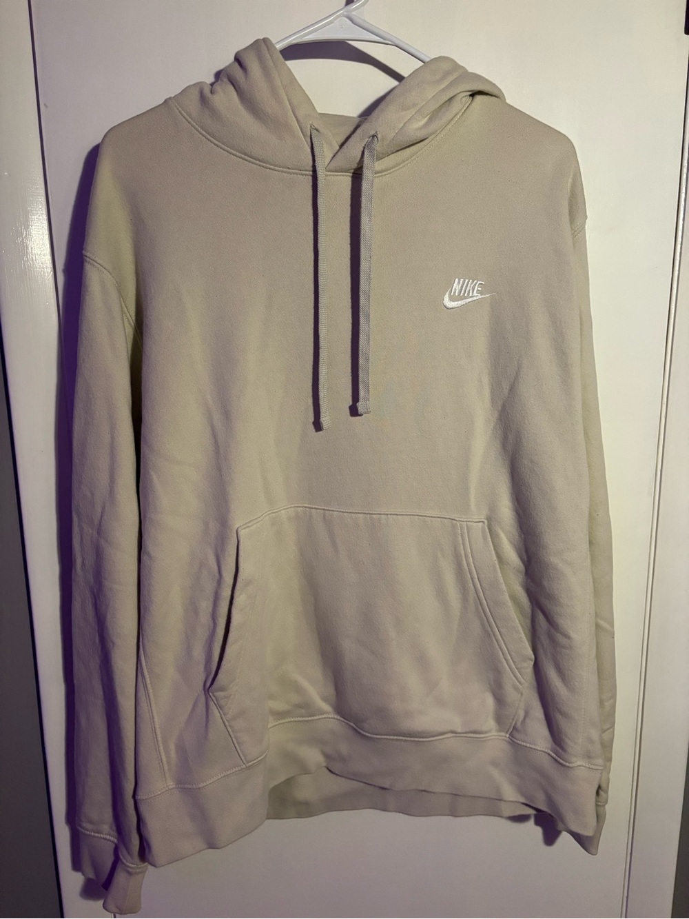 Nike Men's Beige Crewneck Hoodie Pullover